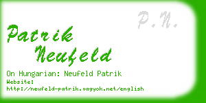 patrik neufeld business card